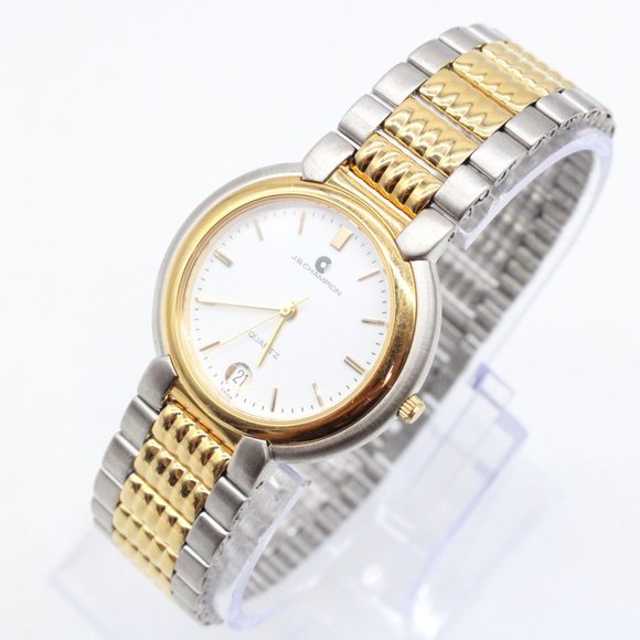 J.B Champion Watch Mens Mult-Tone Stainless Steel Quartz Classic White Dial - Picture 3 of 8